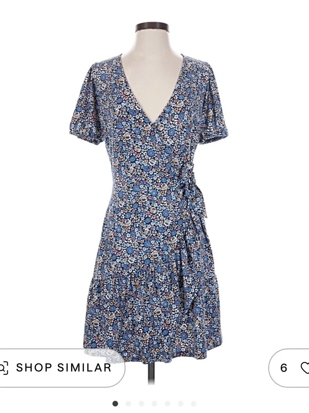 MICHAEL Michael Kors Women’s Navy Floral Wrap Dress
